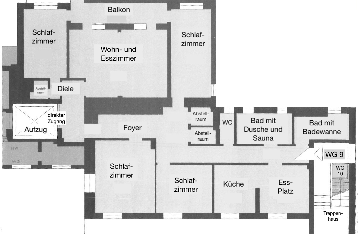 Grundriss Wohnung Nr. 9